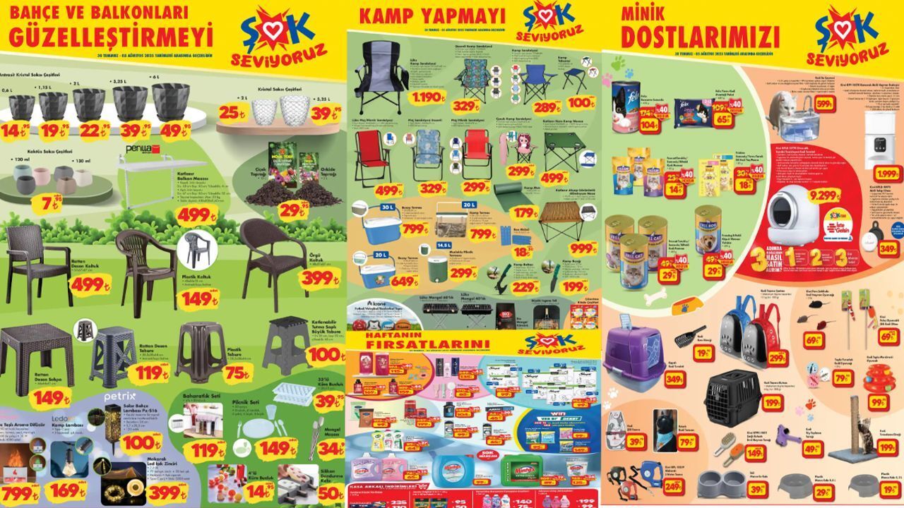ŞOK 30 Temmuz-5 Ağustos 2025 aktüel ürünler kataloğunda hangi ürünler var, fiyatları ne kadar, stoklar sınırlı mı?