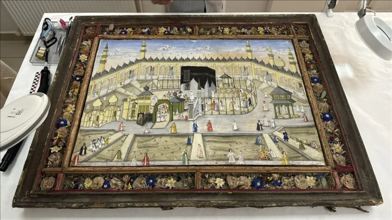 Topkapı Sarayı’nda Kabe’ye ait 200 yıllık tasvir gün yüzüne çıktı