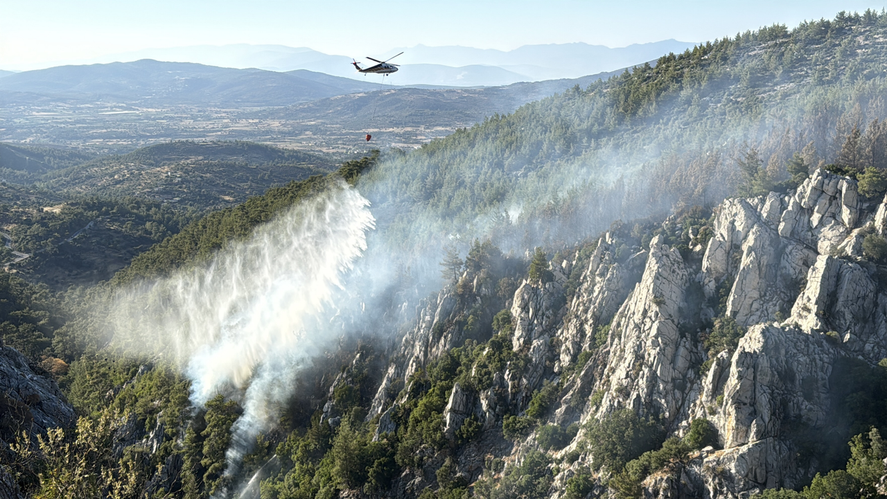 Milas'ta orman yangınları: Yangınlardan biri kontrol altına alındı!
