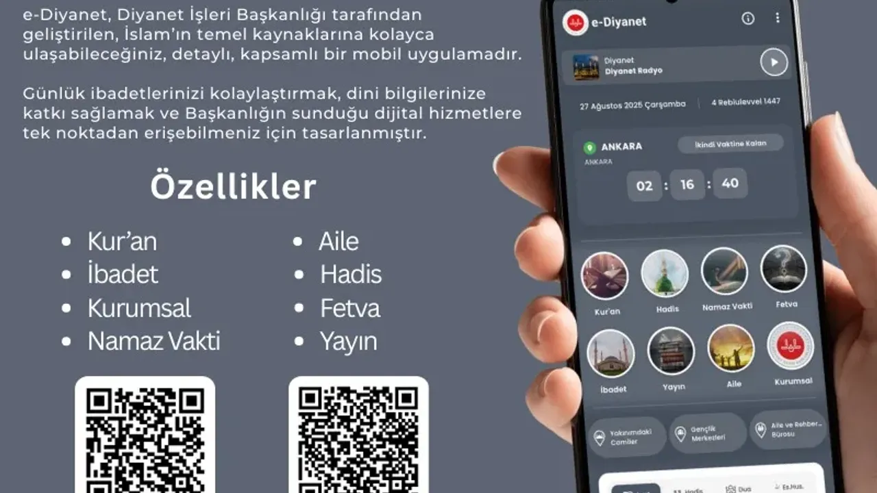 Diyanet’in tüm dijital hizmetleri e-Diyanet uygulamasında buluştu