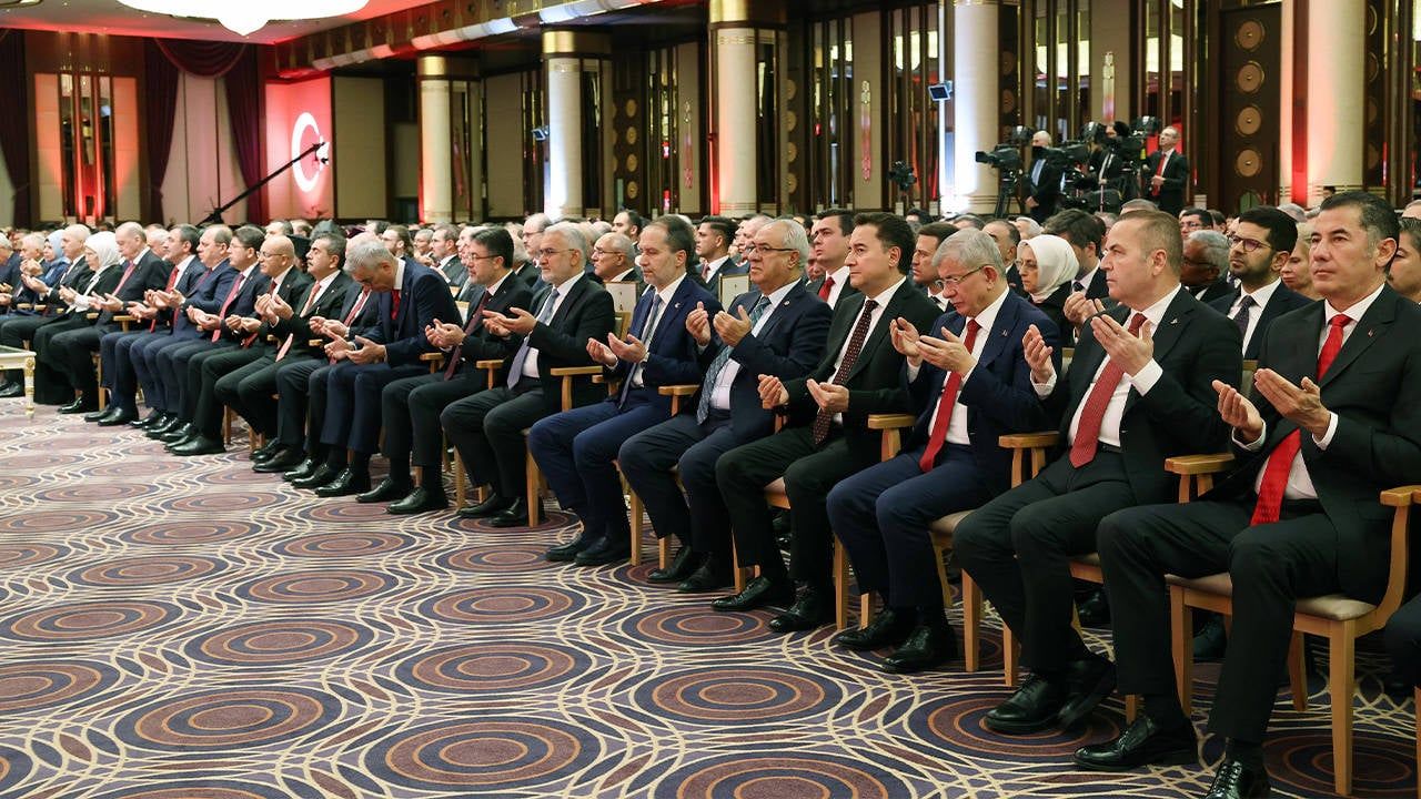 Külliye'deki resepsiyonda sürpriz buluşma: Muhalefet liderleri aynı karede!