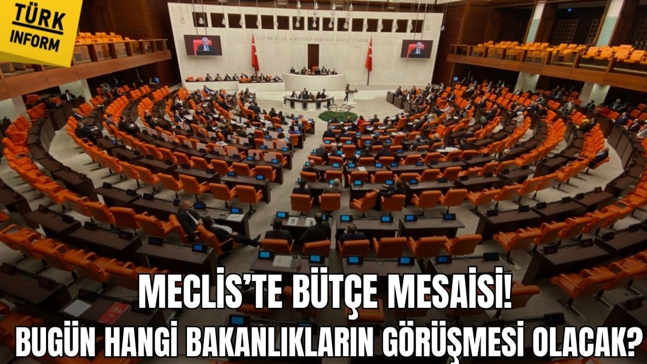 Meclis’te bütçe mesaisi! Bugün hangi bakanlıkların görüşmesi olacak?