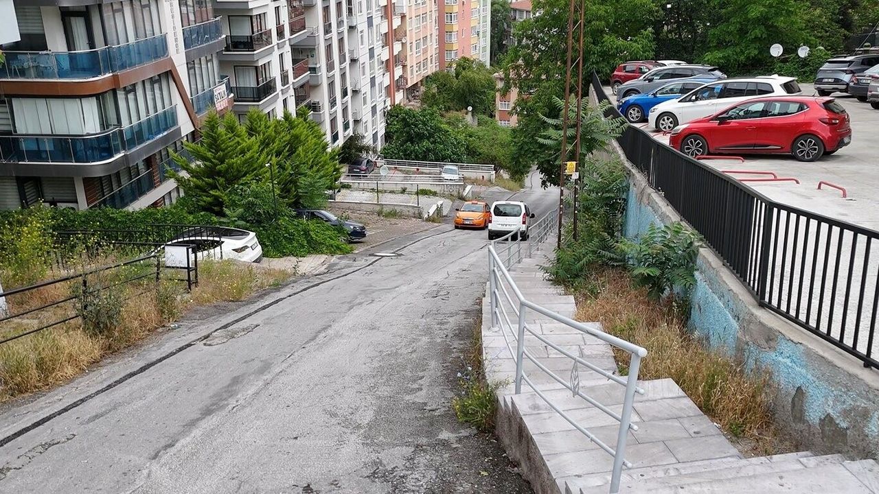 Ankara'da araçların çıkamadığı yokuş Türkiye'de gündem oldu!