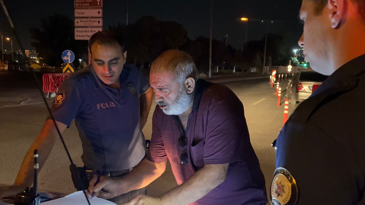 Alkol alıp polisi peşine taktı