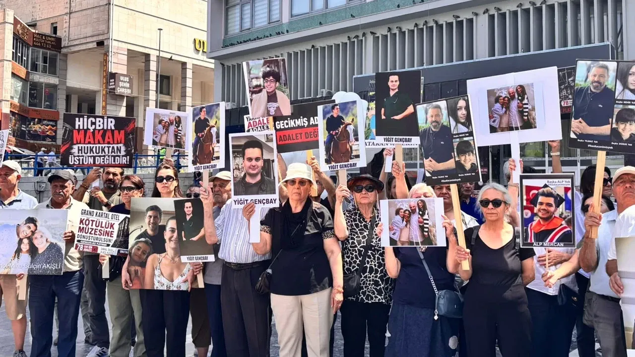 186 kilometrelik adalet yürüyüşü Ankara'da sona erdi! Grand Kartal faciasında yakınlarını kaybeden ailelerden yürek burk