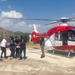 Ambulans helikopter 27 yaşındaki genç için kalktı