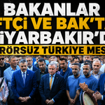 Bakanlar Çiftçi ve Bak'tan Diyarbakır'da Terörsüz Türkiye mesajı