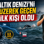 Baltık Denizi'ni yüzerek geçen ilk kişi oldu