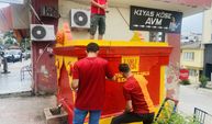 Galatasaraylılar Gerze'de Çeşmeyi Boyadı