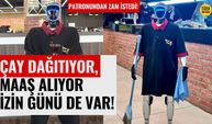 Çin'den Ankara'ya gelen robot garson Fiko, patronundan zam ve izin istiyor!