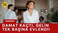Damat kaçtı, gelin tek başına evlendi!