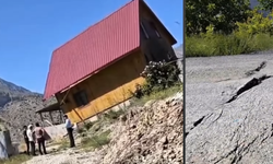 AFAD bölgeye akın etti! Erzurum'da şiddetli heyelan kabusu: Yer 12 metre kaydı!