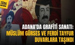 Adana'da Grafiti Sanatı: Müslüm Gürses ve Ferdi Tayfur duvarlara taşındı