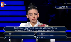 Türkiye’de, 2024’te ilk evlenme yaşı kadınlarda ortalama 25,8 iken erkeklerde kaç olmuştur? Kim Milyoner Olmak İster'de