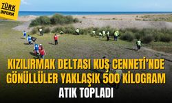 Kızılırmak Deltası Kuş Cenneti’nde gönüllüler yaklaşık 500 Kilogram atık topladı