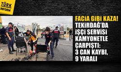 Facia gibi kaza! Tekirdağ’da işçi servisi kamyonetle çarpıştı: 3 can kaybı, 9 yaralı