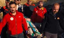 Alman bir turist Van Kalesi'nde gezerken mağaraya düştü!