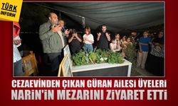 Cezaevinden çıkan Güran ailesi üyeleri Narin’in mezarını ziyaret etti