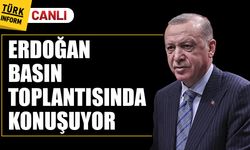 Cumhurbaşkanı Erdoğan basın toplantısında konuşuyor