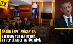 Özgür Özel İsviçre'de açıklamalarda bulunuyor