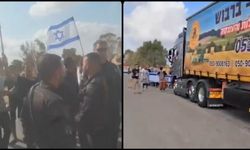 Aşırı sağcı İsrailliler Gazze'ye giden yardım tırlarını engelledi
