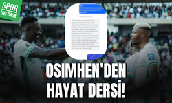 Osimhen’den genç forvete hayat dersi