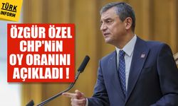 Özgür Özel CHP'nin oy oranını duyurdu