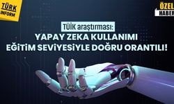 TÜİK araştırması: Yapay zeka kullanımı eğitim seviyesiyle doğru orantılı!