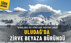 Uludağ’da beyaz sürpriz: Sezonun ilk karı lapa lapa yağdı!