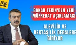 Bakan Tekin'den yeni müfredat açıklaması: Alevilik ve Bektaşilik derslere giriyor