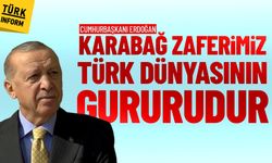 Cumhurbaşkanı Erdoğan Azerbaycan'da: Karabağ zaferi Türk dünyası için büyük gurur