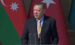 Cumhurbaşkanı Erdoğan Azerbaycan'da konuşuyor