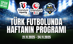 Süper Lig, 1. Lig ve Kadınlar Süper Ligi'nde haftanın programı