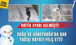 Kritik uyarı gelmişti! Doğu ve Güneydoğu'da kar yağışı hayatı felç etti! 60 köy yolu ulaşıma kapandı!
