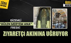 Gizemli “Gülen Meryem Ana” freski ziyaretçi akınına uğruyor
