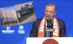 Erdoğan brandaların arkasındaki binaları gösterdi! 'Şu güzelliklere bak, bu işi başardık'