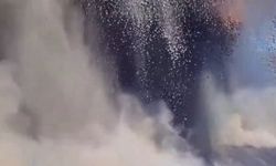 30 metrelik lav gözlem kamerasını yuttu