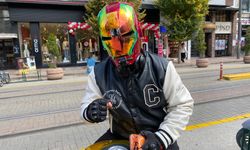 Eskişehir trafiğinde "İron Man " görüldü