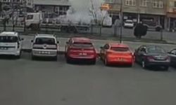 Trabzon’da seyir halindeki tüp kamyonunda patlama meydana geldi