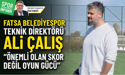 Fatsa Belediyespor Teknik Direktörü Ali Çalış: "Skor değil, oyun gücü önemli"