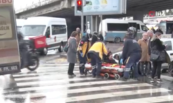 Ankara’da yaya geçidinde karşıdan karşıya geçmek isteyen kadına otomobil çarptı