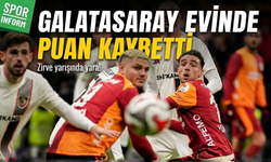 Galatasaray evinde puan kaybetti