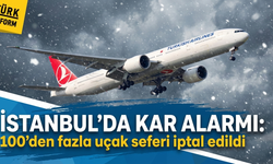 İstanbul'da kar alarmı: 100'den fazla uçak seferi iptal edildi