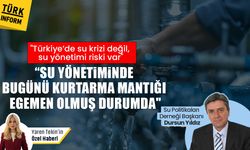 Su Politikaları Derneği Başkanı Dursun Yıldız: 'Su yönetiminde bugünü kurtarma mantığı egemen olmuş durumda'