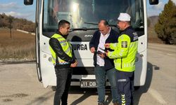 Bilecik'te sivil otobüs denetiminde 1 sürücüye işlem yapıldı
