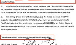 Epstein dosyalarında kan donduran Trump iddiası: 'Konuşursan aileni öldürtürüm'