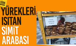 Yürekleri ısıtan simit arabası