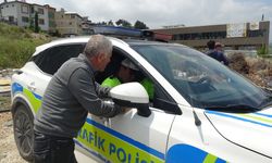 Hatay'da dört bin TL trafik cezası için tebrik