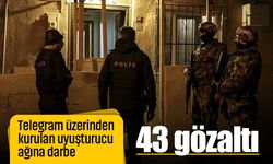 Telegram üzerinden kurulan uyuşturucu ağına darbe: 43 gözaltı