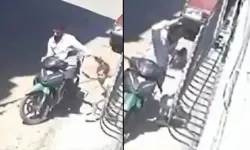 Küçük kızını darbedip motosikletle sürükleyen baba gözaltına alındı